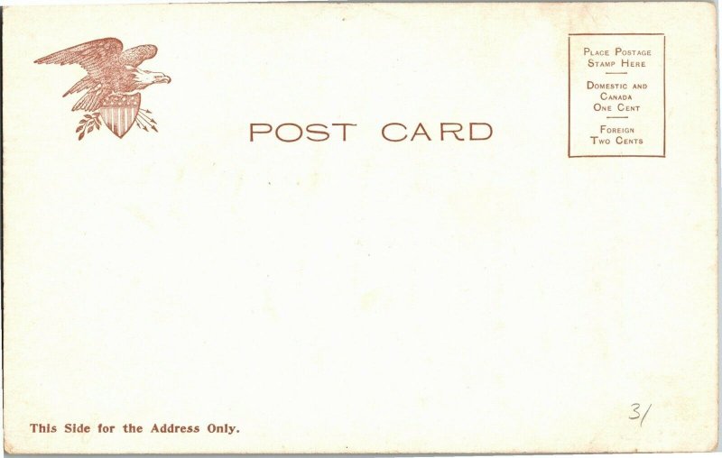 Post Office Washington DC Glitter Undivided Back Vintage Postcard U36