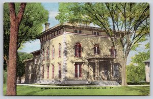 Janesville Wisconsin~Tallman Homestead & Museum~EC Kropp~Vintage Linen Postcard