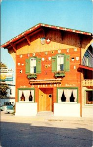 New Glarus, WI Wisconsin  ALPINE CAFE  Roadside Restaurant  ca1950's Postcard