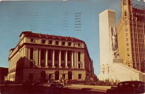 San Antonio Texas~US Post Office & Court House~Large Monument~People by Cars~50s