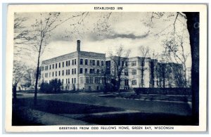 Green Bay Wisconsin WI Postcard Greetings From Fellows Home Building c1920's