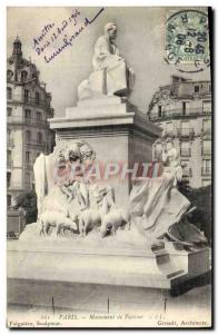 Old Postcard Paris Pasteur Monument