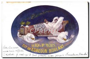 Postcard Old Automobile October 12 H Mors is a rolling edredon