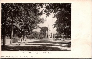 Soldiers Monument, Jamaica Plain MA Undivided Back Vintage Postcard T45