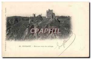 Creuse Crozant Old Postcard Ruins village views