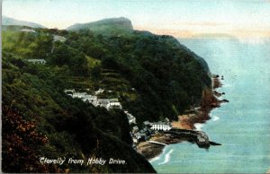 Vtg Clovelly View From Hebby Drive Devon England UK Antique Postcard