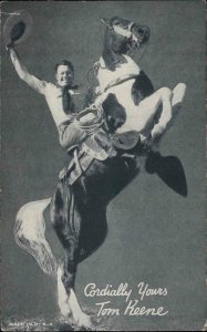 Cowboy Actor Tom Keene on Horse Exhibit Card