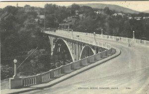 Vintage postcard of Memorial Bridge, Rumford, Maine