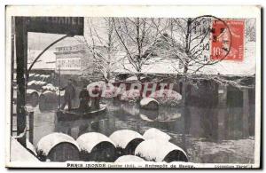 Crue of the Seine Paris Old Postcard Warehouse Bercy