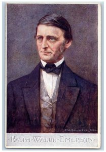C W Quinnell Signed Postcard Ralph Waldo Emerson Men Of Letters Oilette Tuck