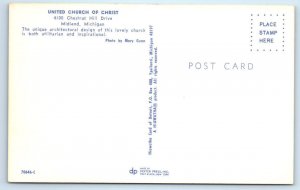 MIDLAND, MI Michigan ~ UNITED CHURCH of CHRIST c1960s Dexter Press Postcard