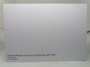 Cable & Wireless Great Circle Map by Max Gill 1945 Repro Postcard