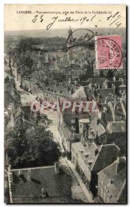 Old Postcard Langres Panoramic taking tours of the Cathedral