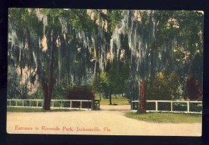 Jacksonville, Florida/FL Postcard, Entrance To Riverside Park, Early 1900's