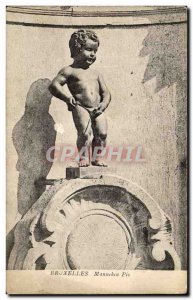 Old Postcard Brussels Manneken pis