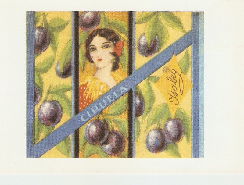 Lady fruit Isabel. Plum, Sweet wraper  Publicity Spanish PC. Continental