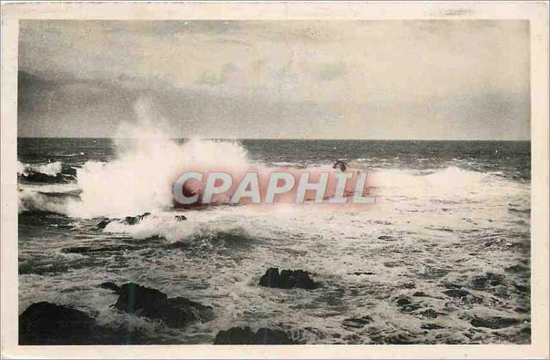 Modern Postcard Saint Malo Effect of Waves