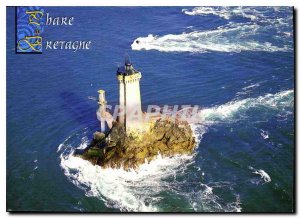 Modern Postcard At the extremity of Brittany Pointe du Raz Lighthouse old