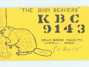 Pre-1980 RADIO CARD - CB HAM OR QSL Lowell - Near Boston Massachusetts MA AH1251