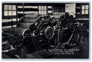 Lincoln New Salem Illinois IL Postcard Carding Machine Hill's Carding Mill