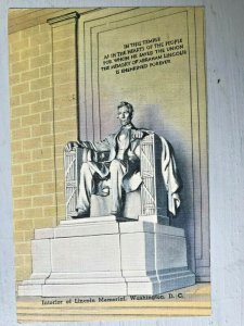 Vintage Postcard 1930-1945 Lincoln Memorial Lincoln Statue Washington, D.C.