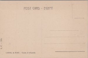 Egypt Canal of Suez The Curve of EL-Guersh Vintage Postcard 09.37 