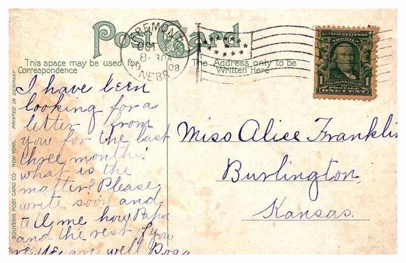 Postcard WATER SCENE Fremont Nebraska NE AQ9024