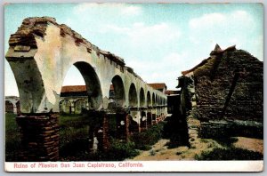 Vtg California CA Ruins Of Mission San Juan Capistrano 1910s View Old Postcard