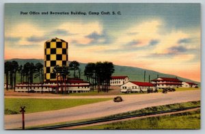 US Army  Camp Croft  South Carolina  Post Office  Postcard