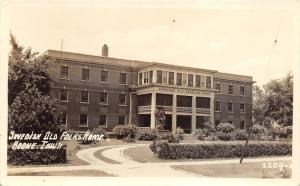 Boone Iowa~Swedish Old Folks Home~Old Peoples Home~Sign in Grass~1940s RPPC