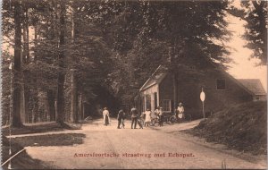 Netherlands Amersfoortse Straatweg met Echoput Hoog Soeren Postcard 04.92