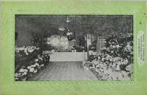C.1910 Inside View of Peek's Flower Shop, Toledo, Ohio Vintage Postcard P45 