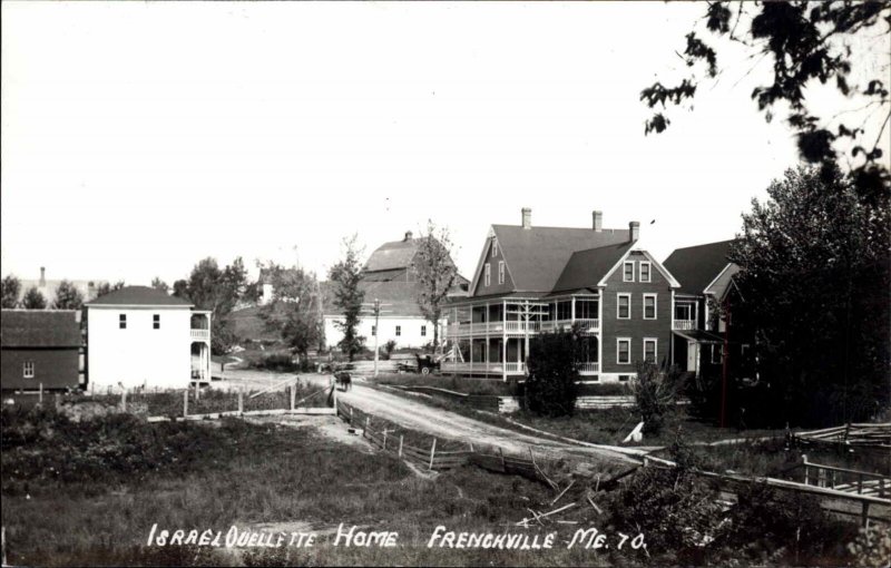 Frenchville ME Ouellette Home c1910 Real Photo 1950s Reissue RPPC PC