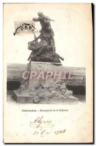 Old Postcard Chateaudun Monument of Defense