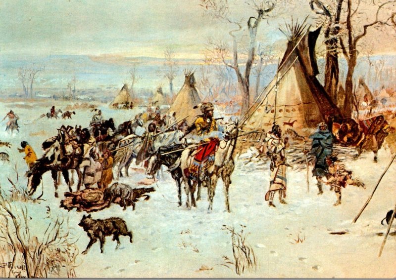 Indian Hunter's Return By Charles Marion Russell