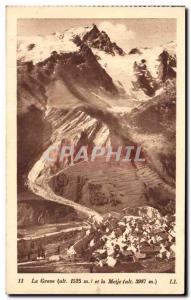 Old Postcard La Grave and La Meije