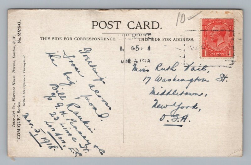 Military Soldier Humor Comic Vintage Postcard 