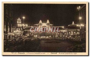 Netherlands - Holland - Ostend - L & # 39Avenue Leopold night - Old Postcard