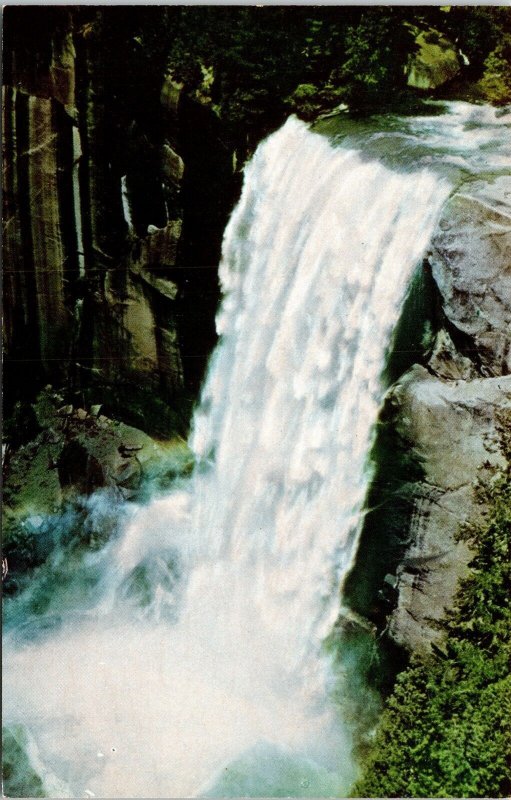 Vernal Fall Yosemite National Park California CA Postcard UNP VTG Unused Vintage 