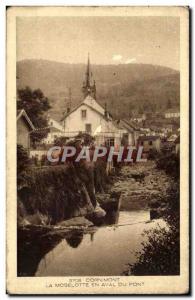 Cornimont - Moselotte Downstream Bridge - Old Postcard