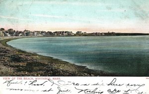 Vintage Postcard 1906 View of the Beach Winthrop Massachusetts A. C. Bosselman