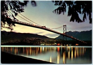 M-23905 Lions Gate Bridge At Dusk Vancouver Canada