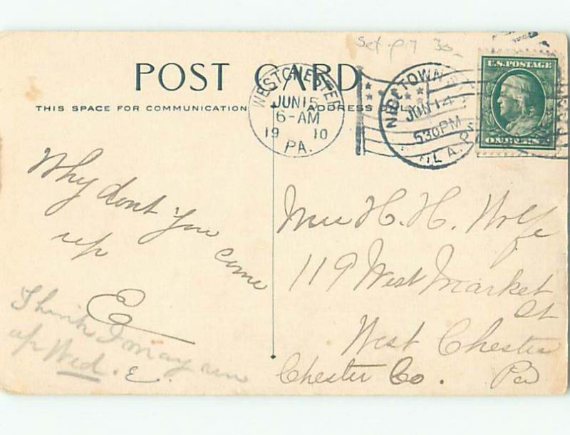 Pre-Linen Comic GIRL MISSING FRONT TEETH YELLS AS SHE IS TICKLED AB8742