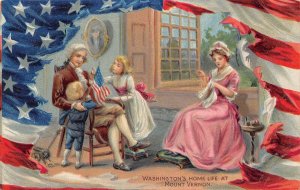 President George Washington Home Life Mt Vernon Patriotic 1909 postcard