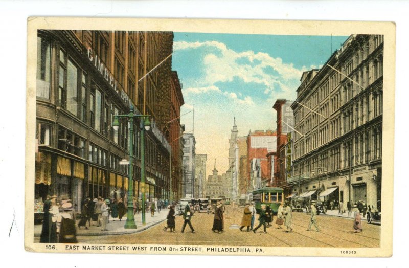 PA - Philadelphia. East Market Street West from 8th Street Scene