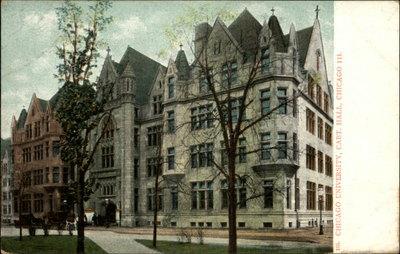 Chicago IL University Cabt Hall c1910 Postcard