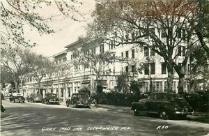 FL, Clearwater, Florida, RPPC, Gray Mass Inn, 1940s Cars