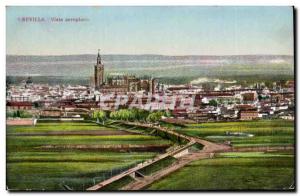 Postcard Old Spain Spain Espana Sevilla Vista aeroplano