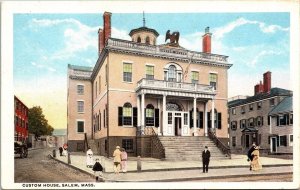 Custom House Salem Massachusetts MA WB Postcard UNP VTG Unused Curt Teich 