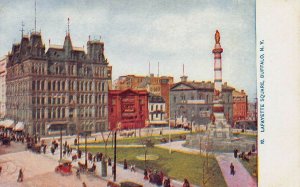 Lafayette Square, Buffalo, New York, Early Postcard, Unused